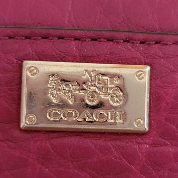 Coach Madison Zip Around Continental Wallet | Raspberry/Magenta Pink | Leather - Picture 4 of 9